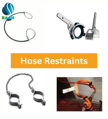 Hose safety whip restraint products